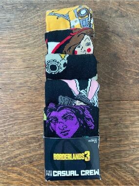 Borderlands 3 Casual Crew Socks - Five 5 Pair